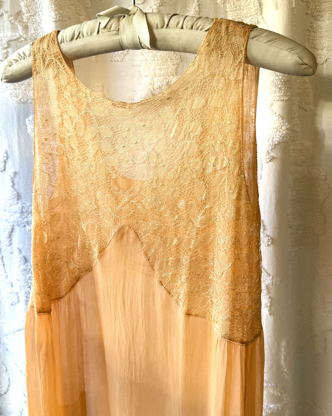 1920s Apricot Silk Dress | XS 1920s Apricot Silk Dress | XS