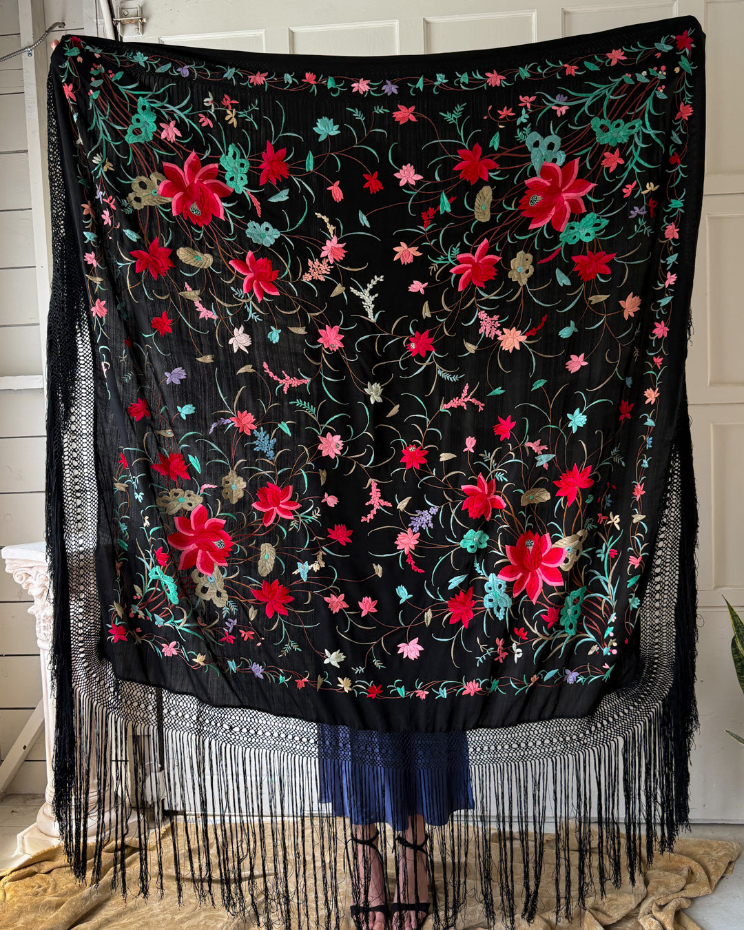 20s Silk Piano Shawl