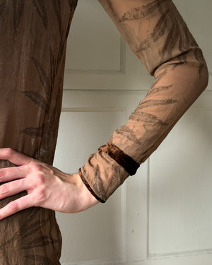 20s Sheer Metallic Tunic | S