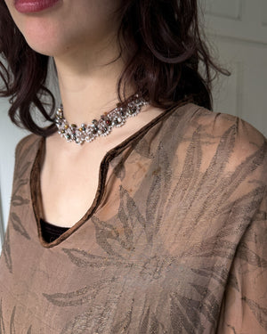 20s Sheer Metallic Tunic | S