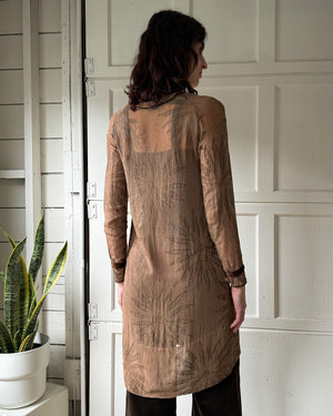 20s Sheer Metallic Tunic | S