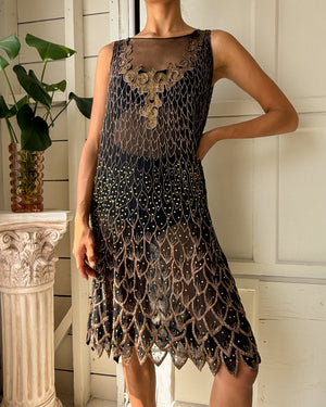 20s Beaded Silk Dress 20s Beaded Silk Dress