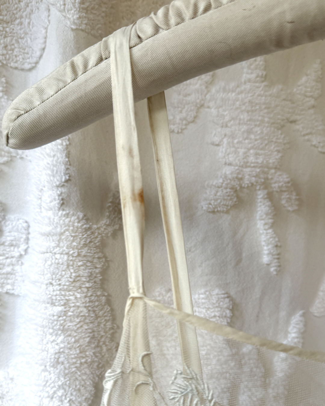 20s-30s Ivory Silk Step In Romper | XS