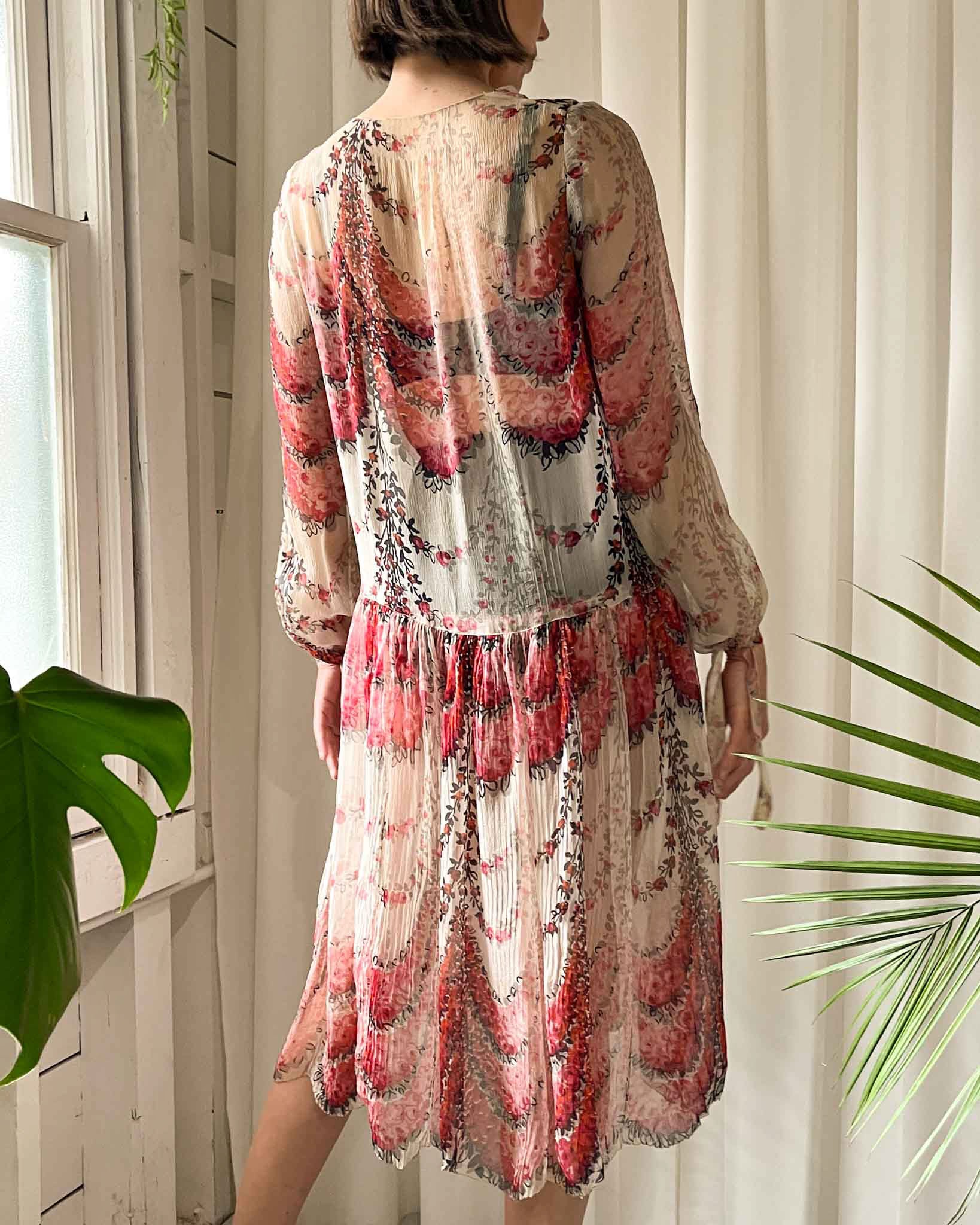 silk 1920's style dresses Size 8 1920s Flapper Dress
