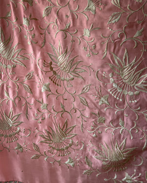 20s Pink Silk Piano Shawl