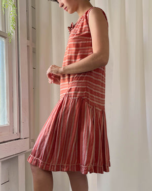 20s Striped Silk Dress