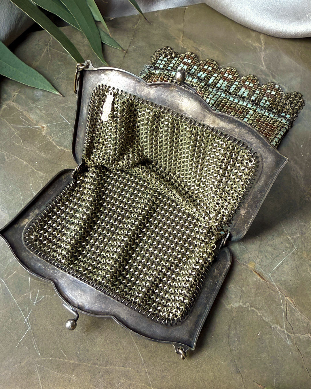 20s Whiting & Davis Figural Mesh Purse