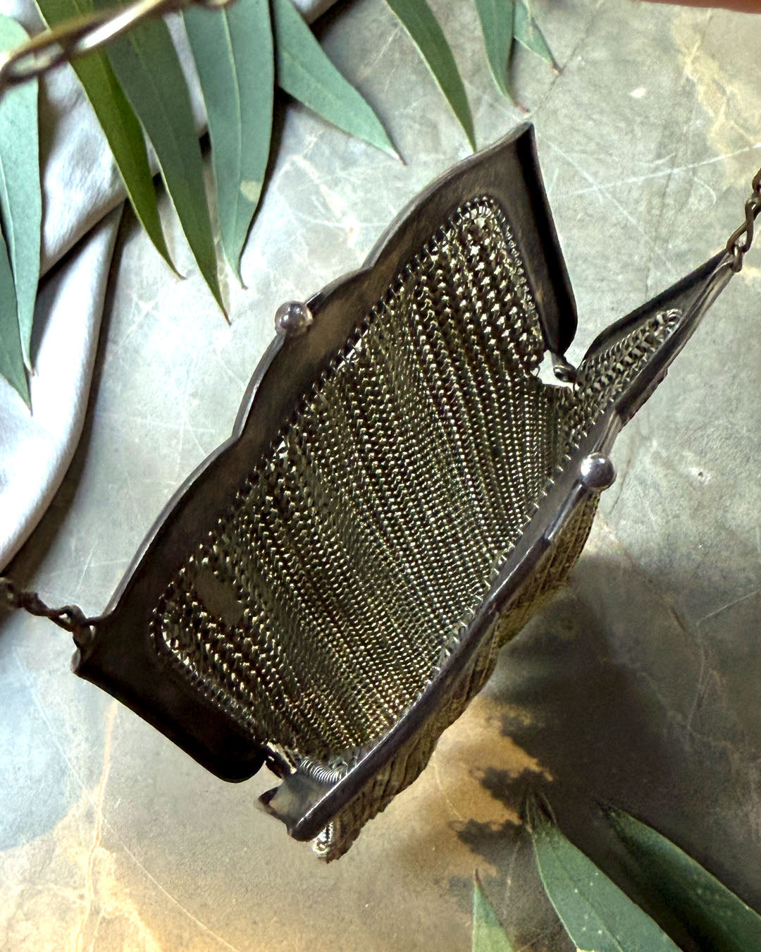 20s Whiting & Davis Figural Mesh Purse