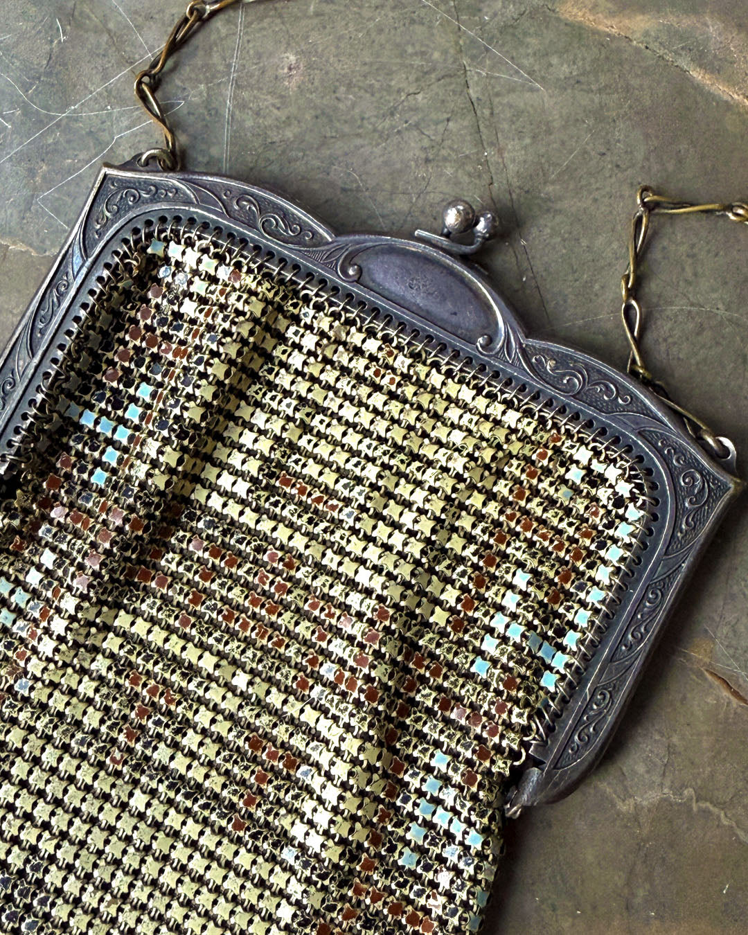 20s Whiting & Davis Figural Mesh Purse