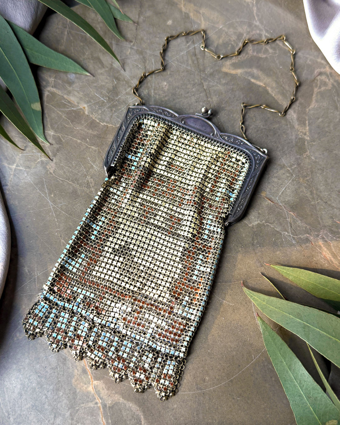 20s Whiting & Davis Figural Mesh Purse