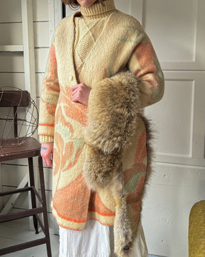 Art Deco Wool Blanket Coat | S-M