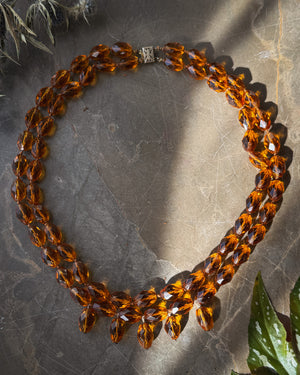 30s Amber Glass Necklace