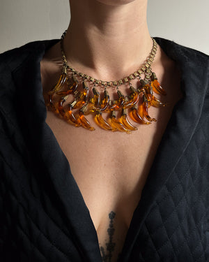 Art Deco Amber Glass Necklace