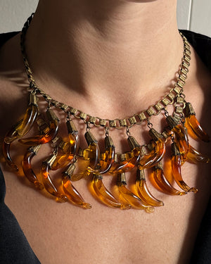 Art Deco Amber Glass Necklace