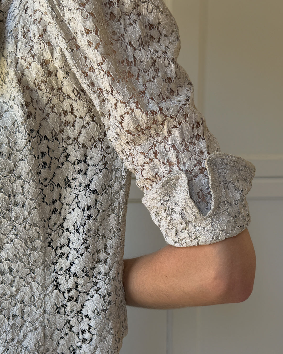 30s Gray Lace Jacket | S