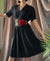 40s 3-D Applique Rose Dress