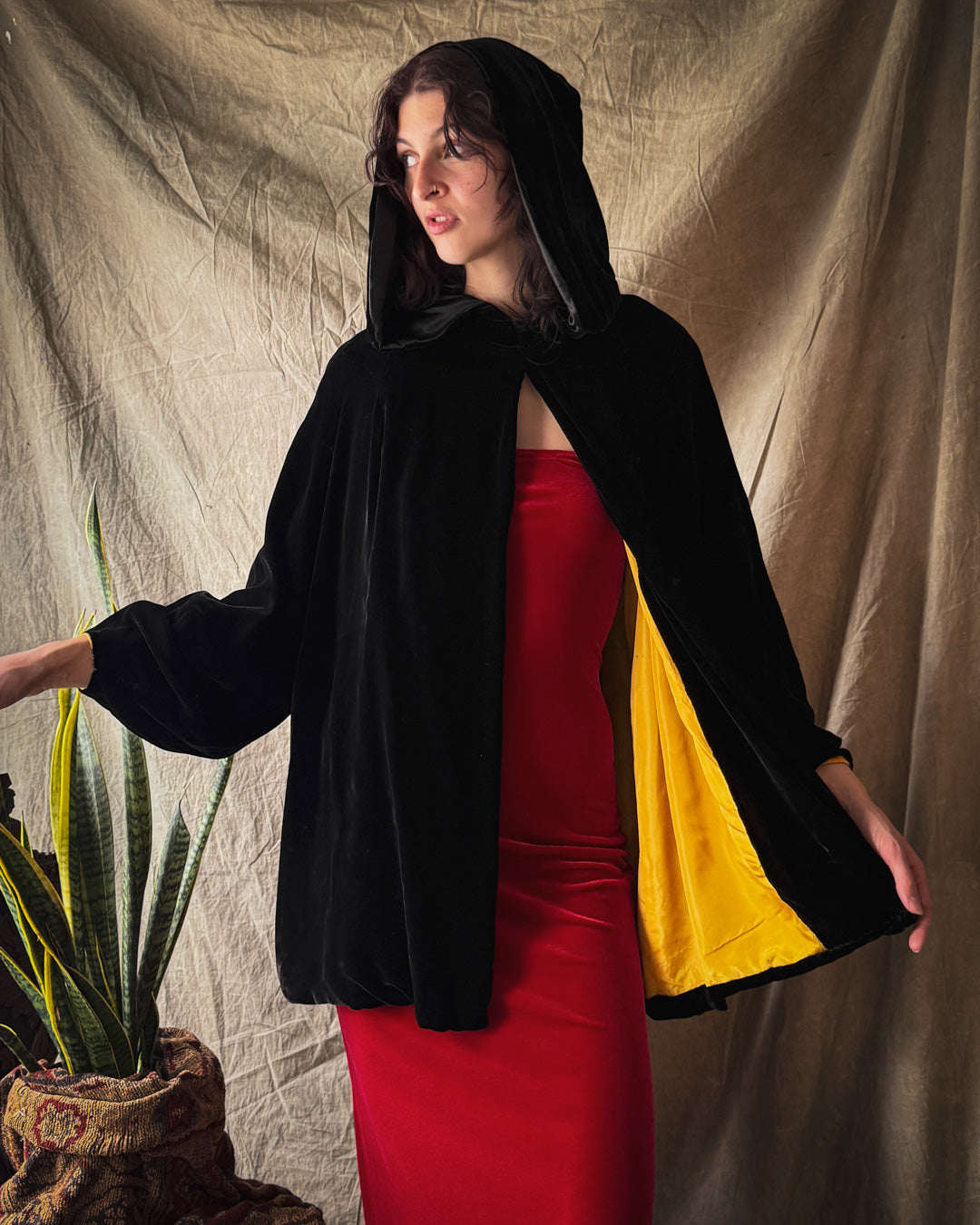 30s Hooded Velvet Jacket | S-L