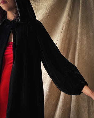 30s Hooded Velvet Jacket | S-L