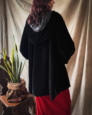 30s Hooded Velvet Jacket | S-L