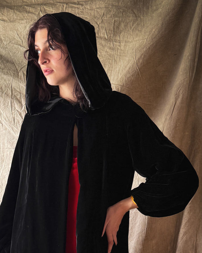 30s Hooded Velvet Jacket | S-L