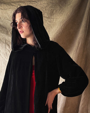 30s Hooded Velvet Jacket | S-L