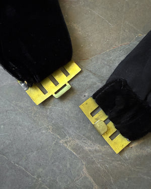 30s Black Velvet Belt