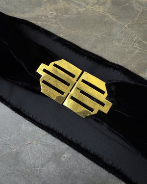 30s Black Velvet Belt
