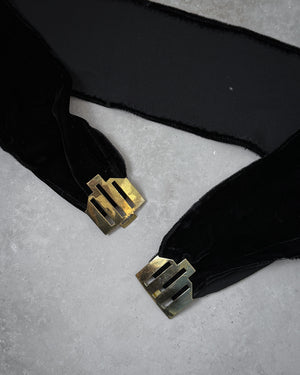 30s Black Velvet Belt