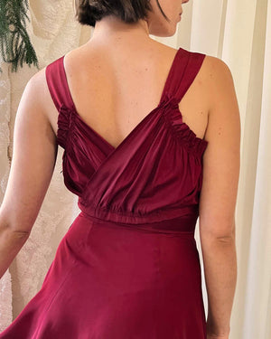 40s Burgundy Gown