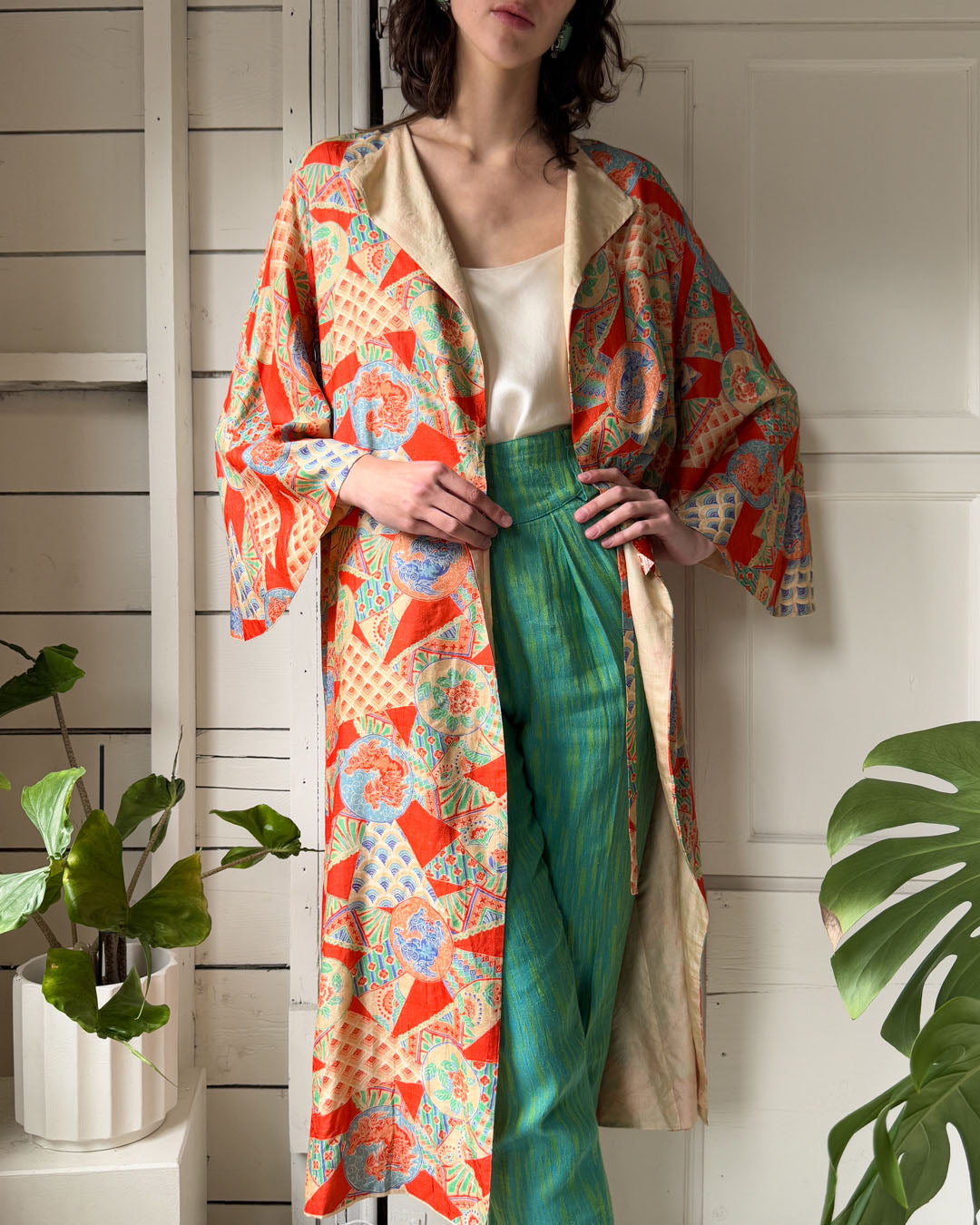 30s Pongee Silk Robe