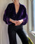 30s Silk Velvet Batwing Jacket | M-L