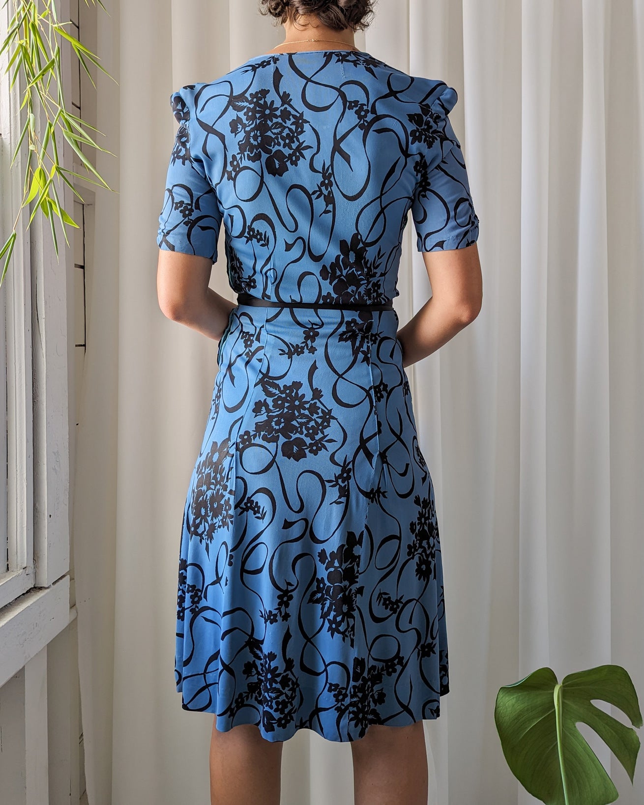 30s Rayon Jersey Floral Dress 30s Rayon Jersey Floral Dress