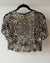 30s Gold Sequin Net Bolero | XS