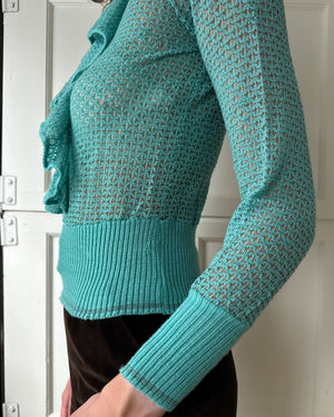 30s Ruffle Knit Sweater | S