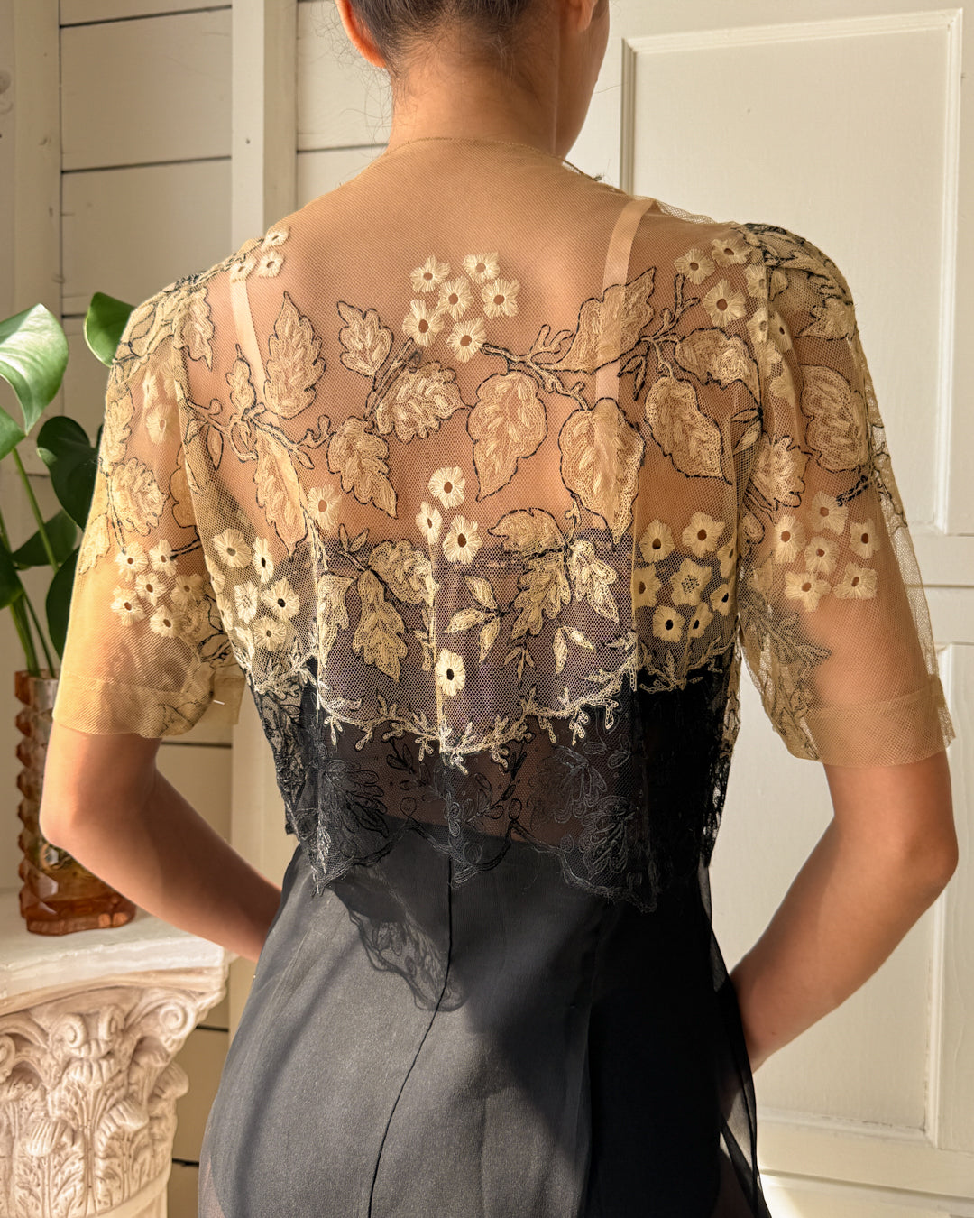 30s Two-Tone Lace Jacket | S-M