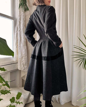 50s Wool Princess Coat