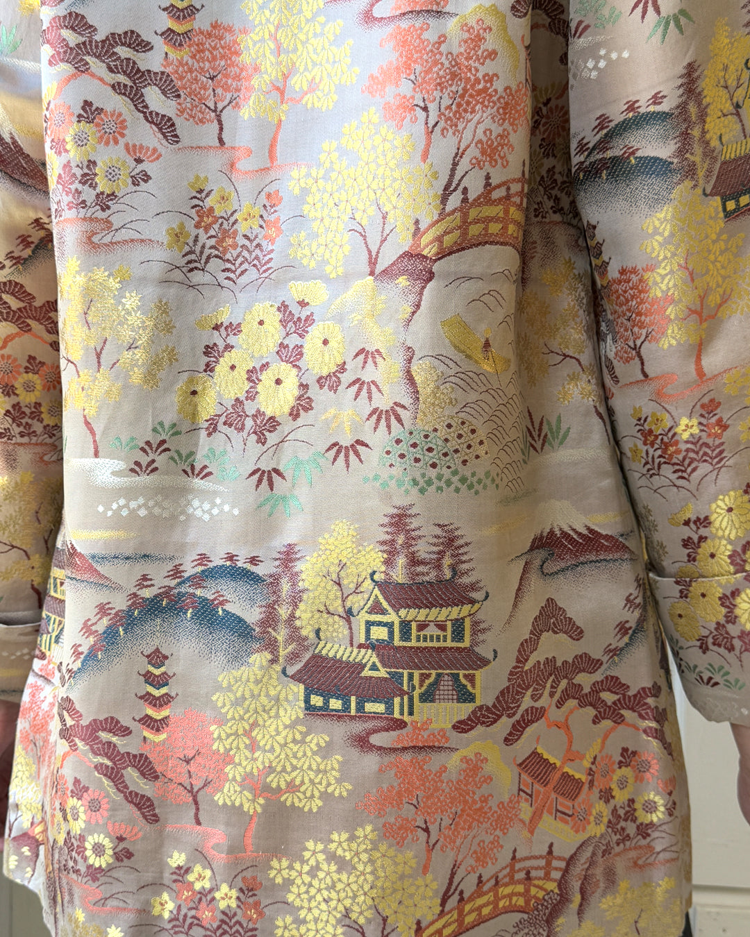 40s Silk Brocade Jacket | L
