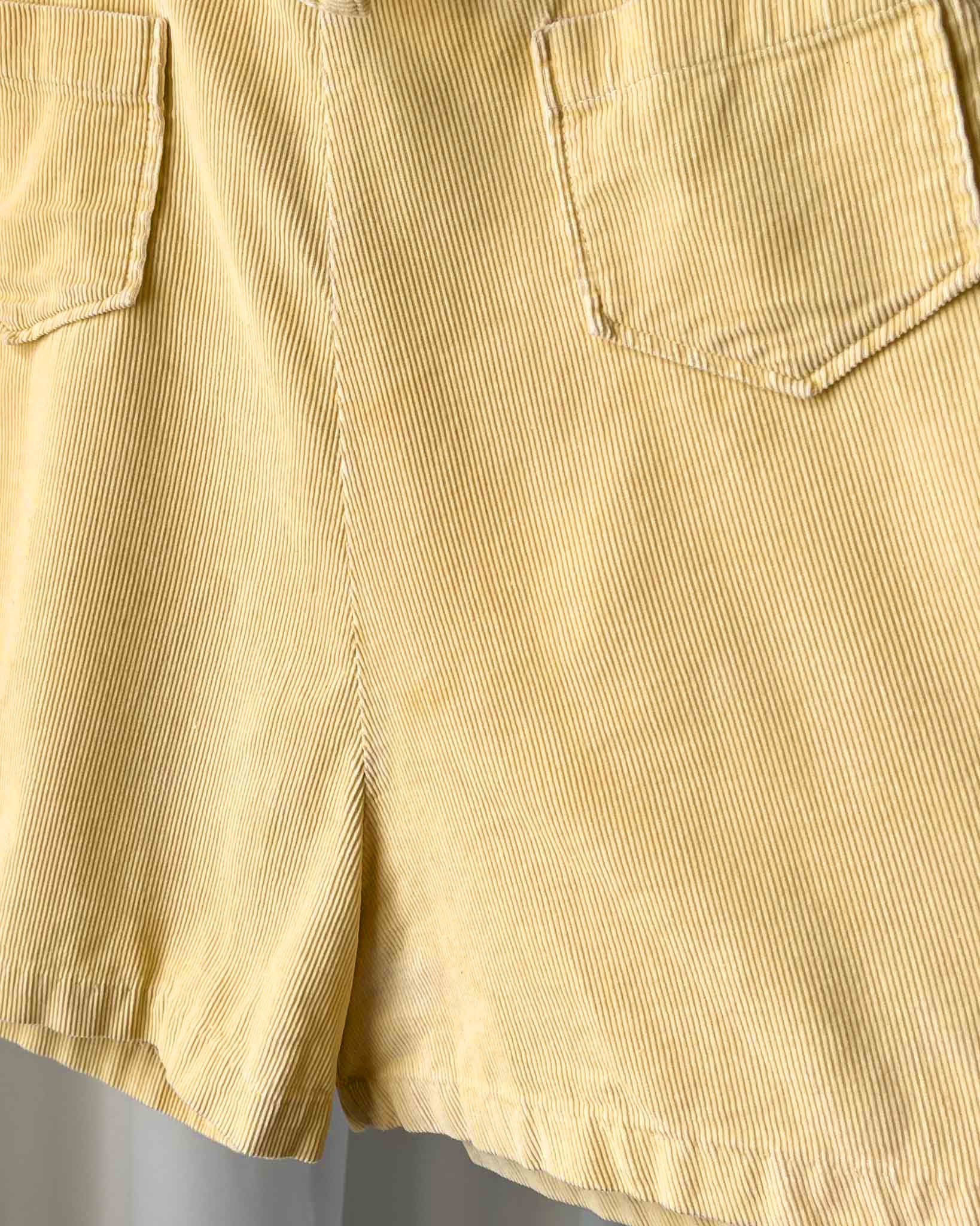 40s Yellow Corduroy Shorts | S