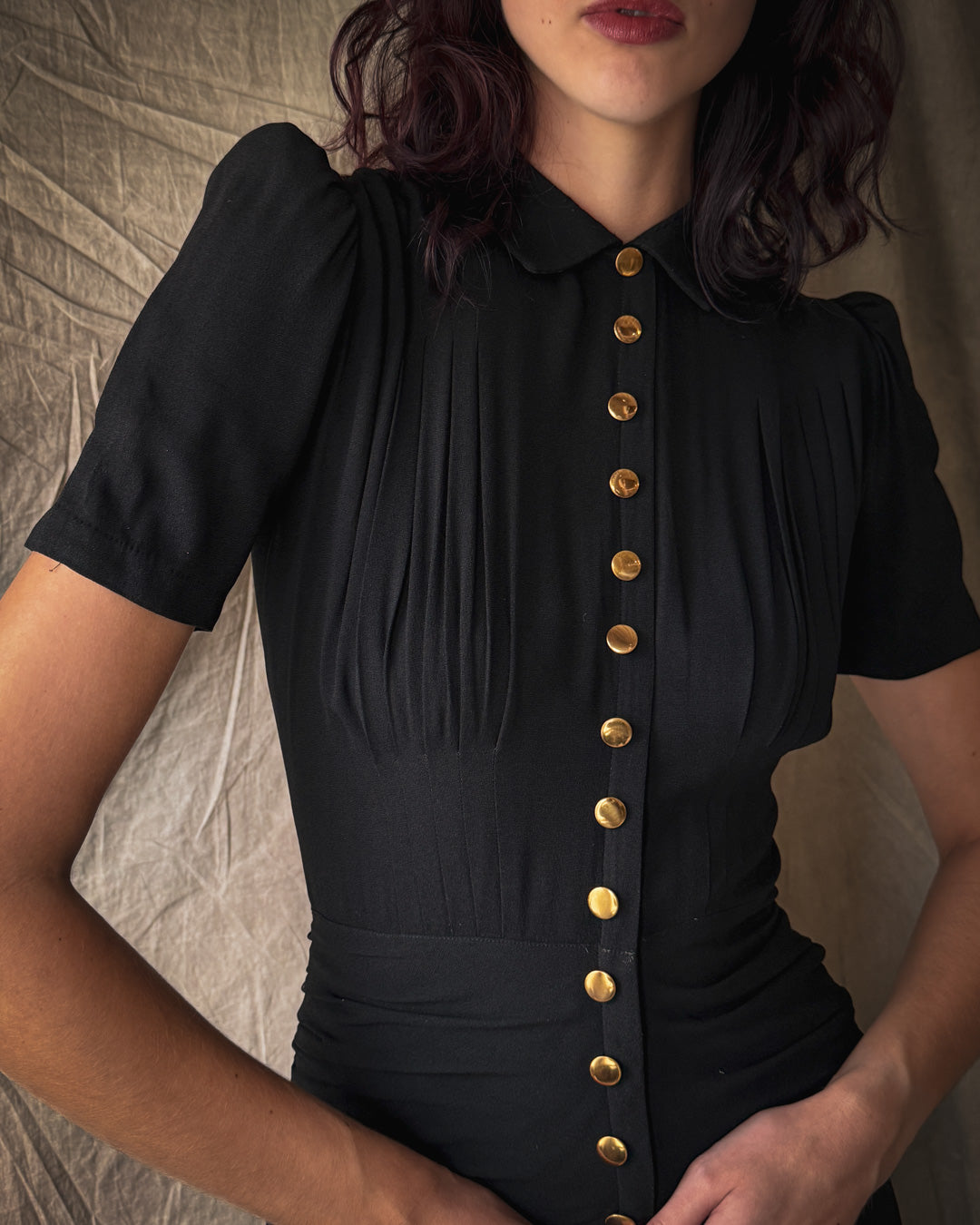 40s Bustle Back Gown | S
