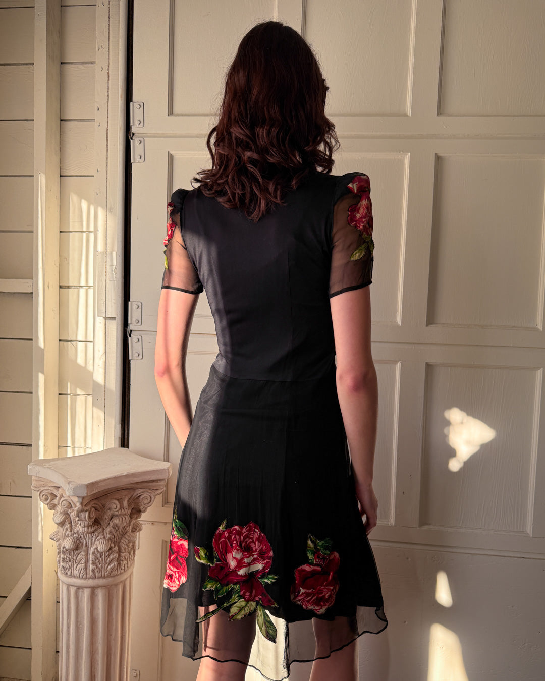 40s Sheer Rose Dress 40s Sheer Rose Dress