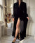 40s Black Silk Velvet Evening Jacket | S