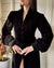 40s Black Silk Velvet Evening Jacket | S