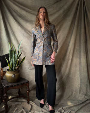 40s Silk Brocade Jacket | XS