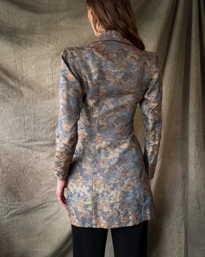 40s Silk Brocade Jacket | XS
