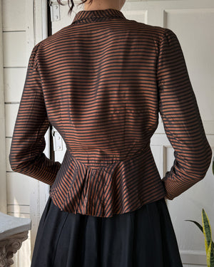 40s Copper Taffeta Jacket | S