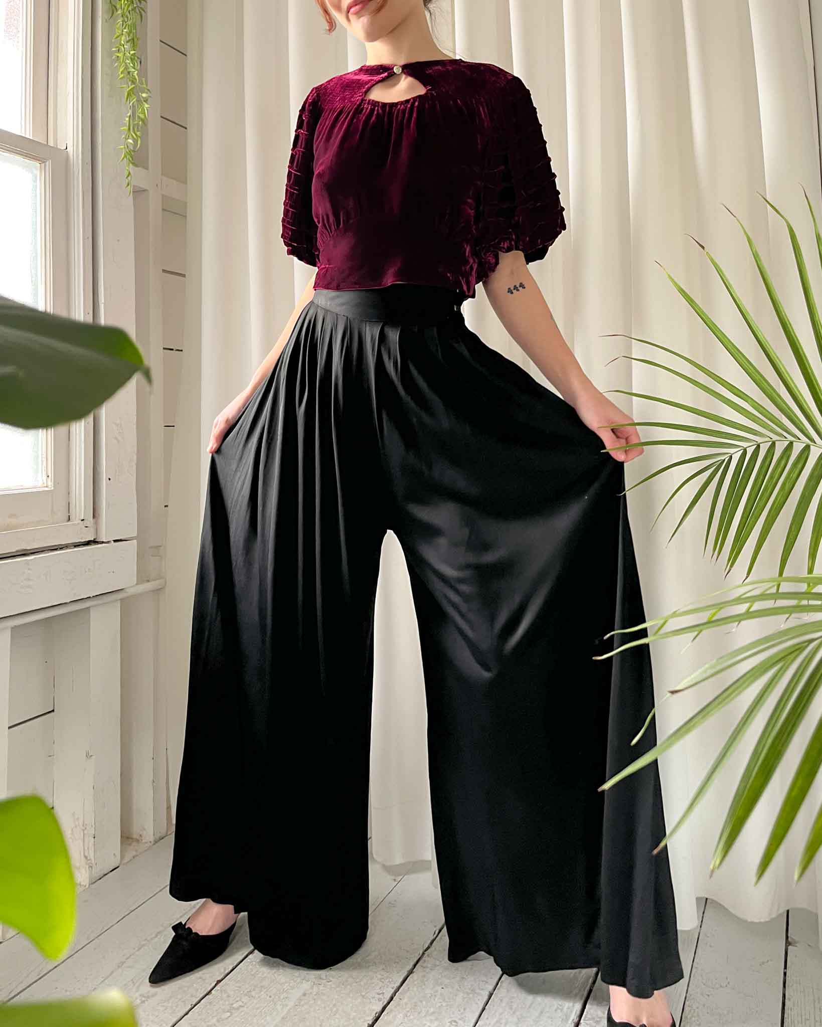 High Waisted 1940's Vintage Trousers