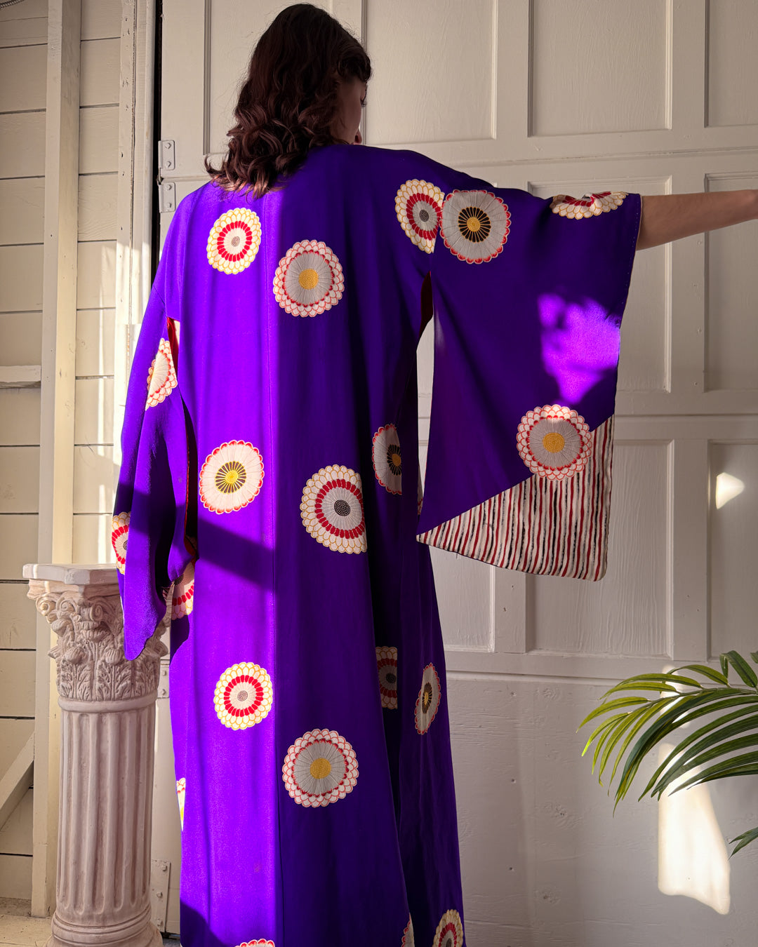 40s Purple Silk Kimono | OSFM