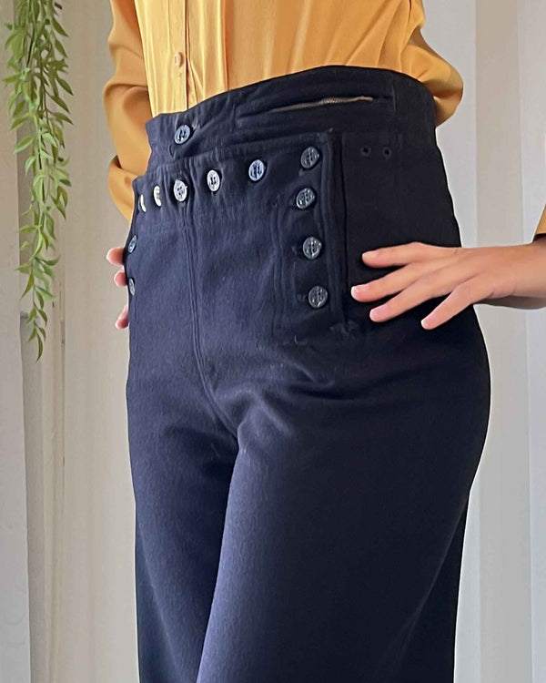 Max Studio Women's Sailor Wide Leg Pant, Black, Extra Small at Amazon  Women's Clothing store