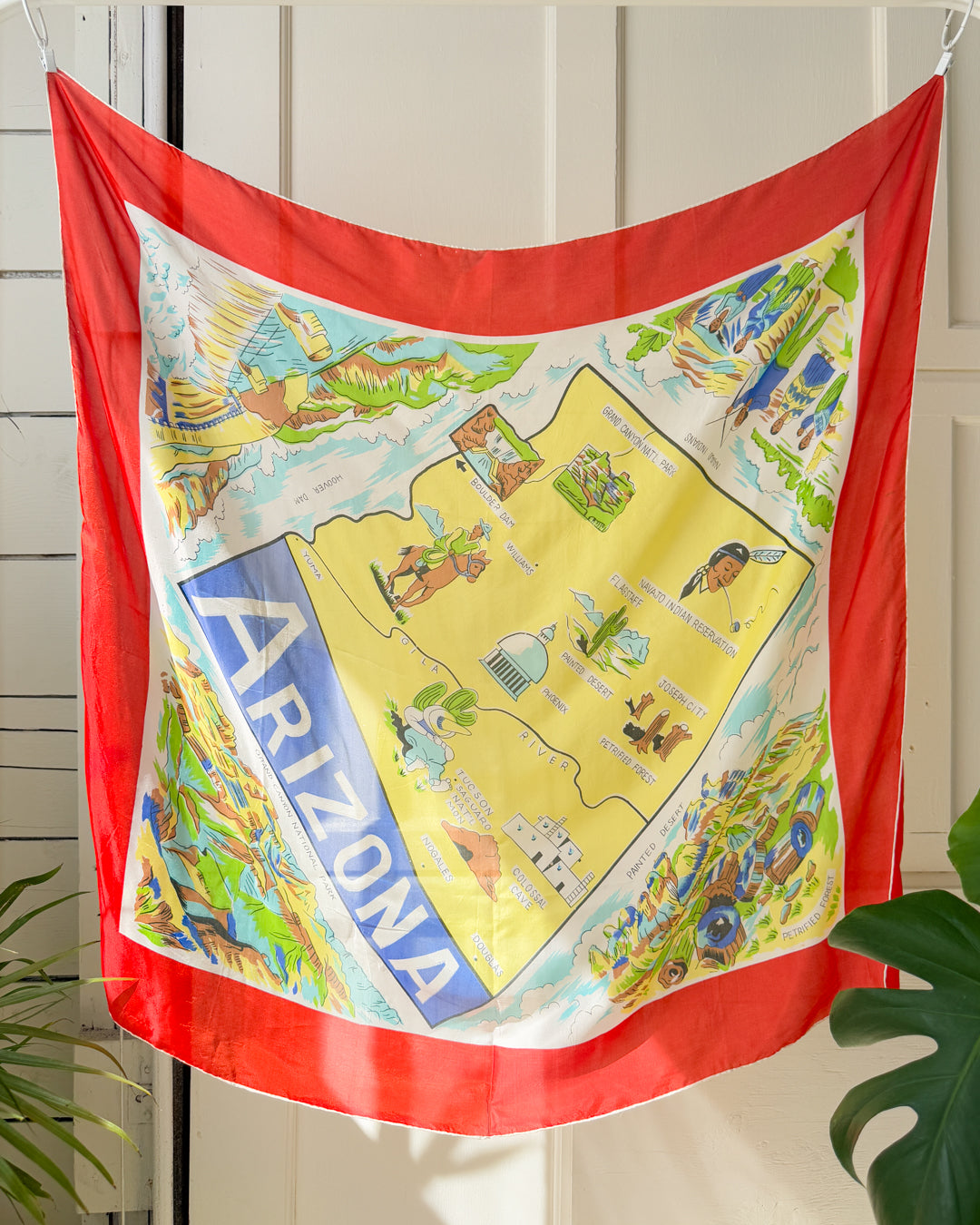 50s Arizona Souvenir Silk Scarf