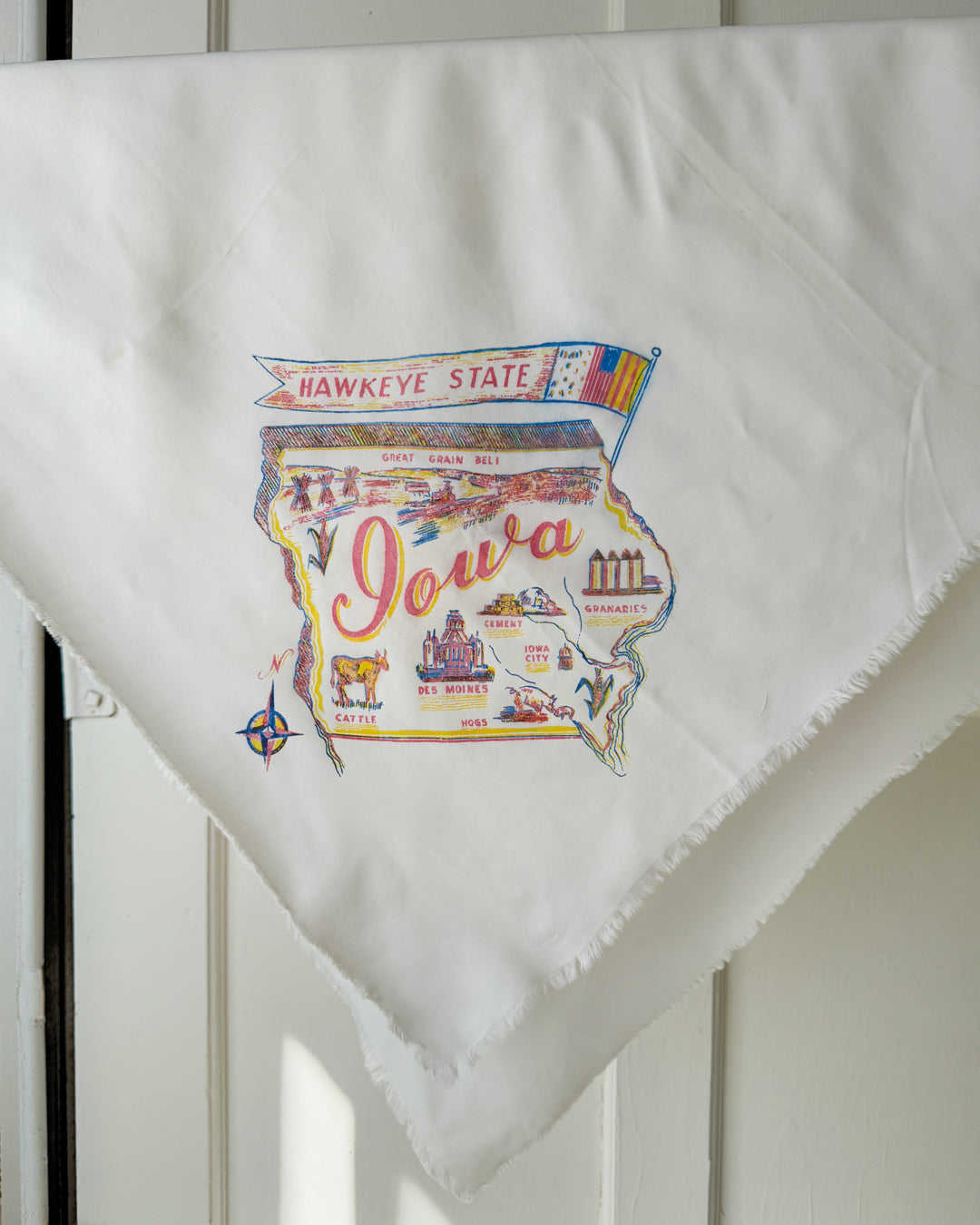 50s Iowa Souvenir Scarf